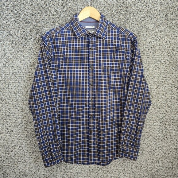 Jos. A. Bank Other - Jos‎ A Bank Shirt Mens Medium Blue Plaid Button Up 1905 Modern Fit Casual Cotton